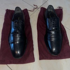 Bruno Magli handmade mens leather dress cap toe shoe size 7.5 w